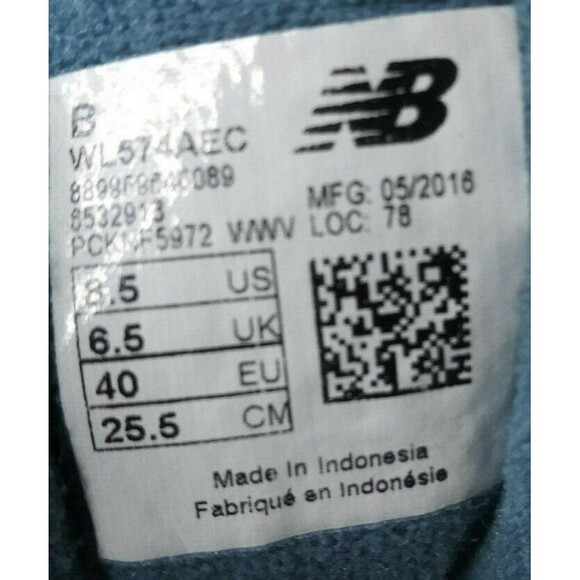 New Balance 574 Shoes Women's Size 8.5 Blue Sneakers - Picture 10 of 10